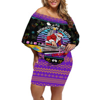 Nakatomi Plaza Christmas Party 1988 Off Shoulder Short Dress DJ Santa Claus - Wonder Print Shop