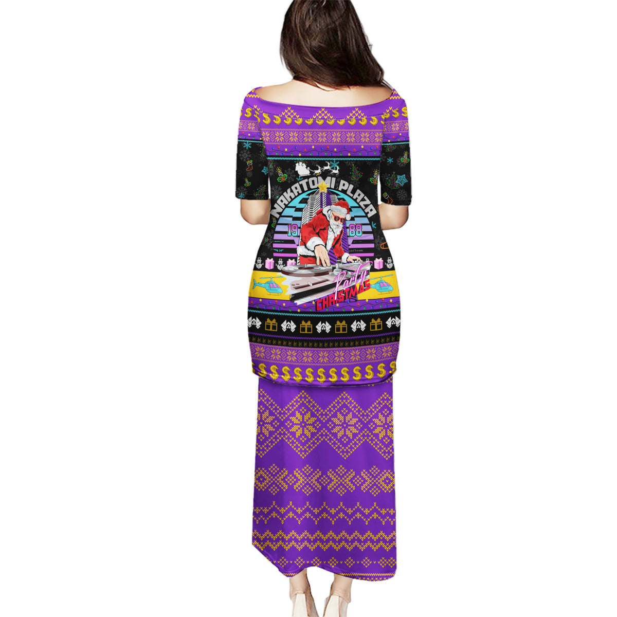 Nakatomi Plaza Christmas Party 1988 Puletasi DJ Santa Claus - Wonder Print Shop