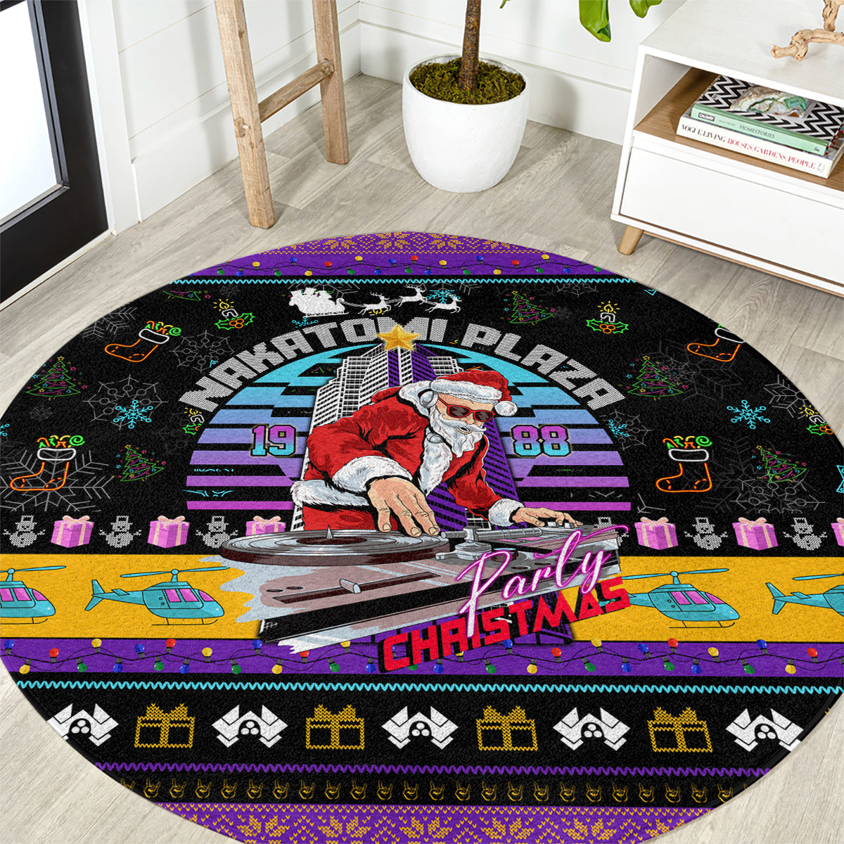 nakatomi-plaza-christmas-party-1988-round-carpet-dj-satan-claus