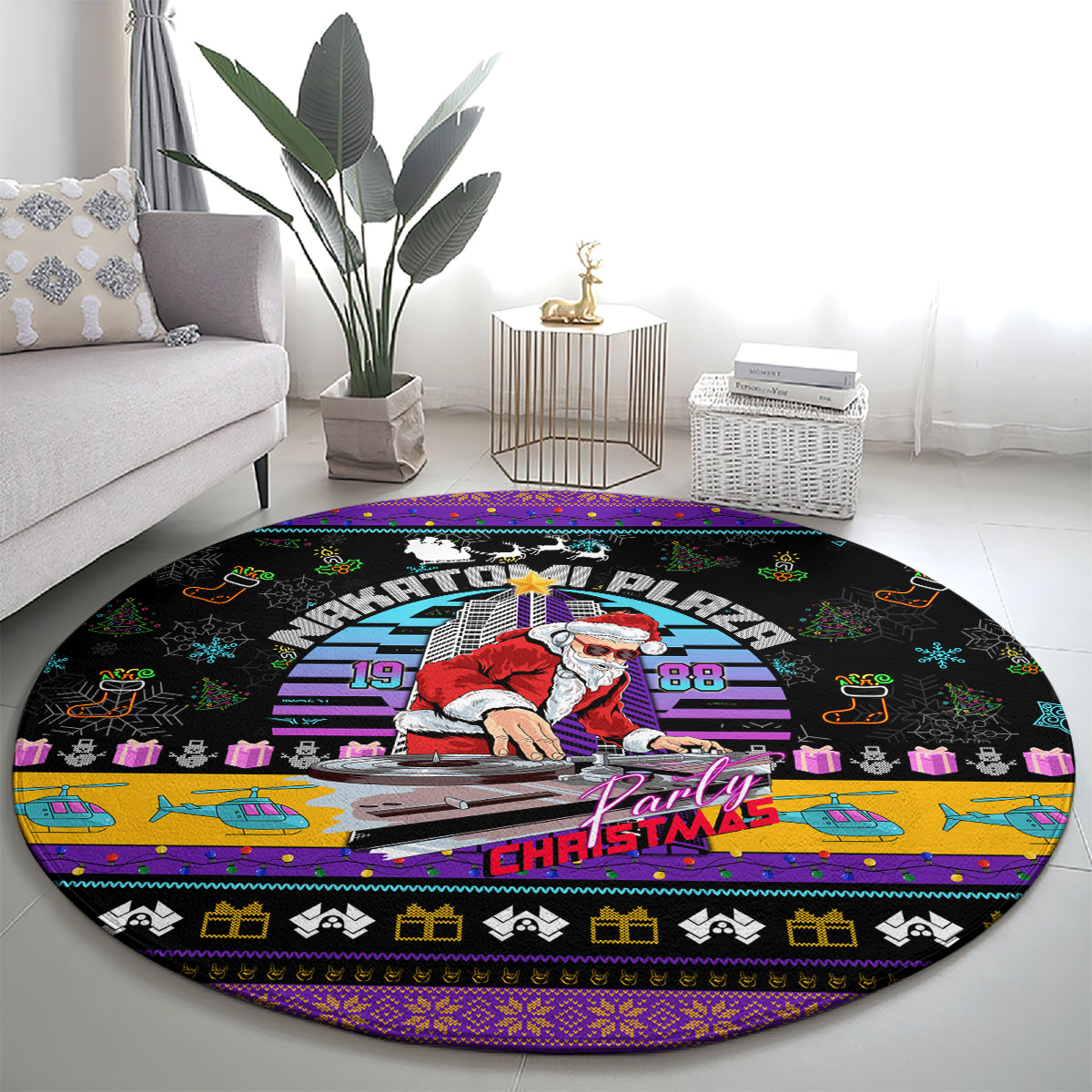 nakatomi-plaza-christmas-party-1988-round-carpet-dj-satan-claus