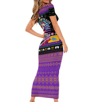 Nakatomi Plaza Christmas Party 1988 Short Sleeve Bodycon Dress DJ Santa Claus - Wonder Print Shop