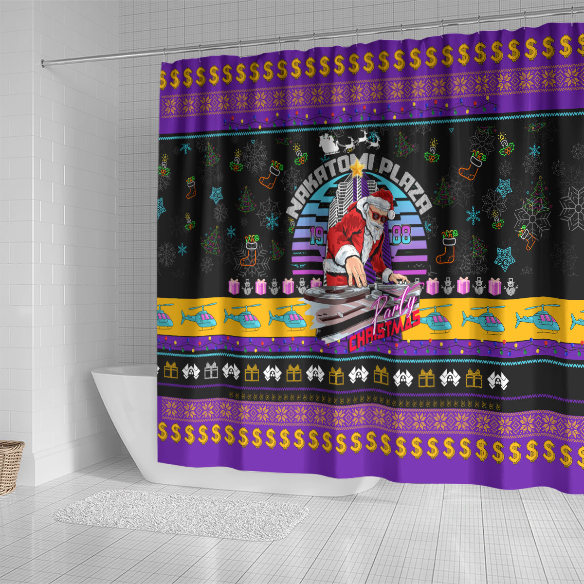 nakatomi-plaza-christmas-party-1988-shower-curtain-dj-satan-claus