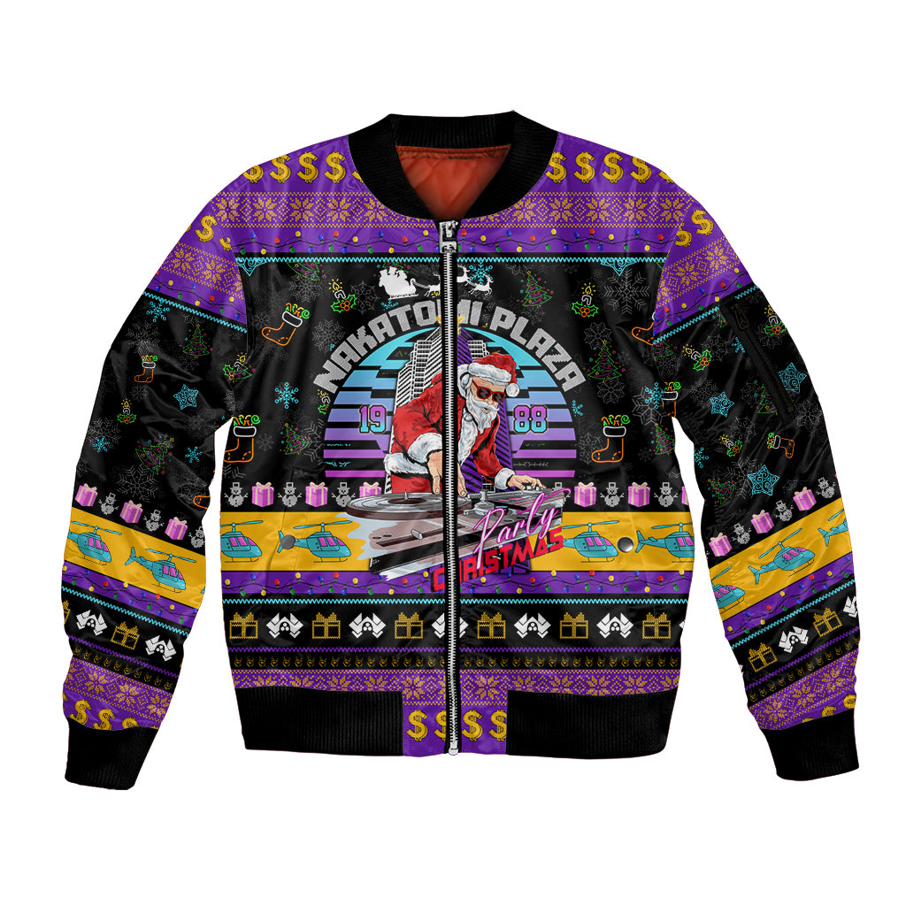 Nakatomi Plaza Christmas Party 1988 Sleeve Zip Bomber Jacket DJ Santa Claus - Wonder Print Shop