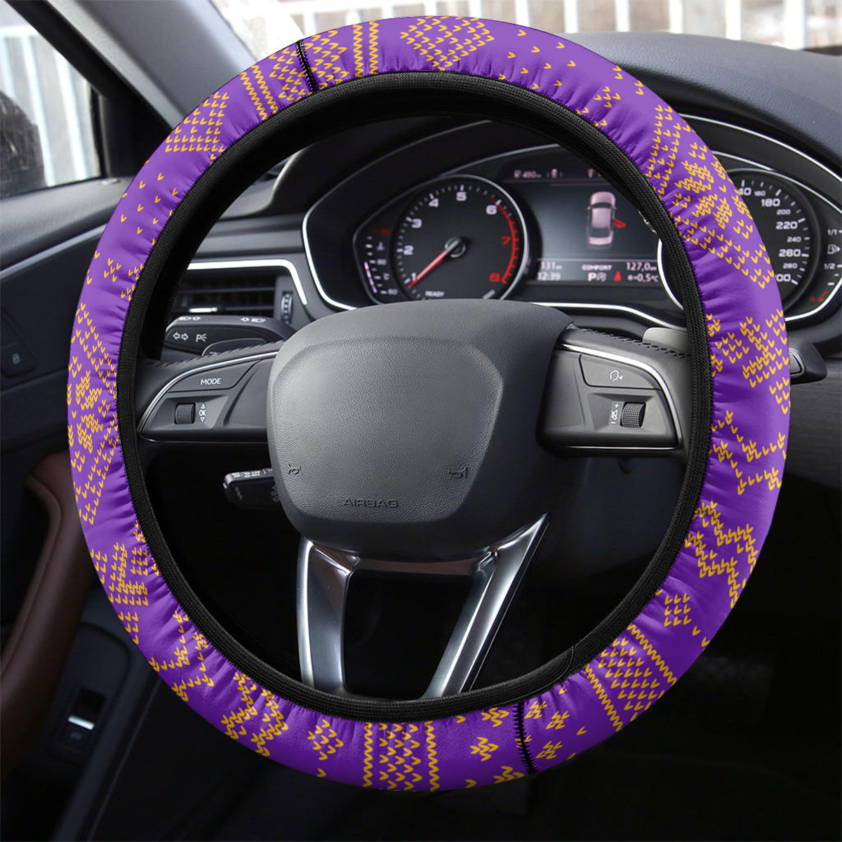 Nakatomi Plaza Christmas Party 1988 Steering Wheel Cover DJ Santa Claus - Wonder Print Shop