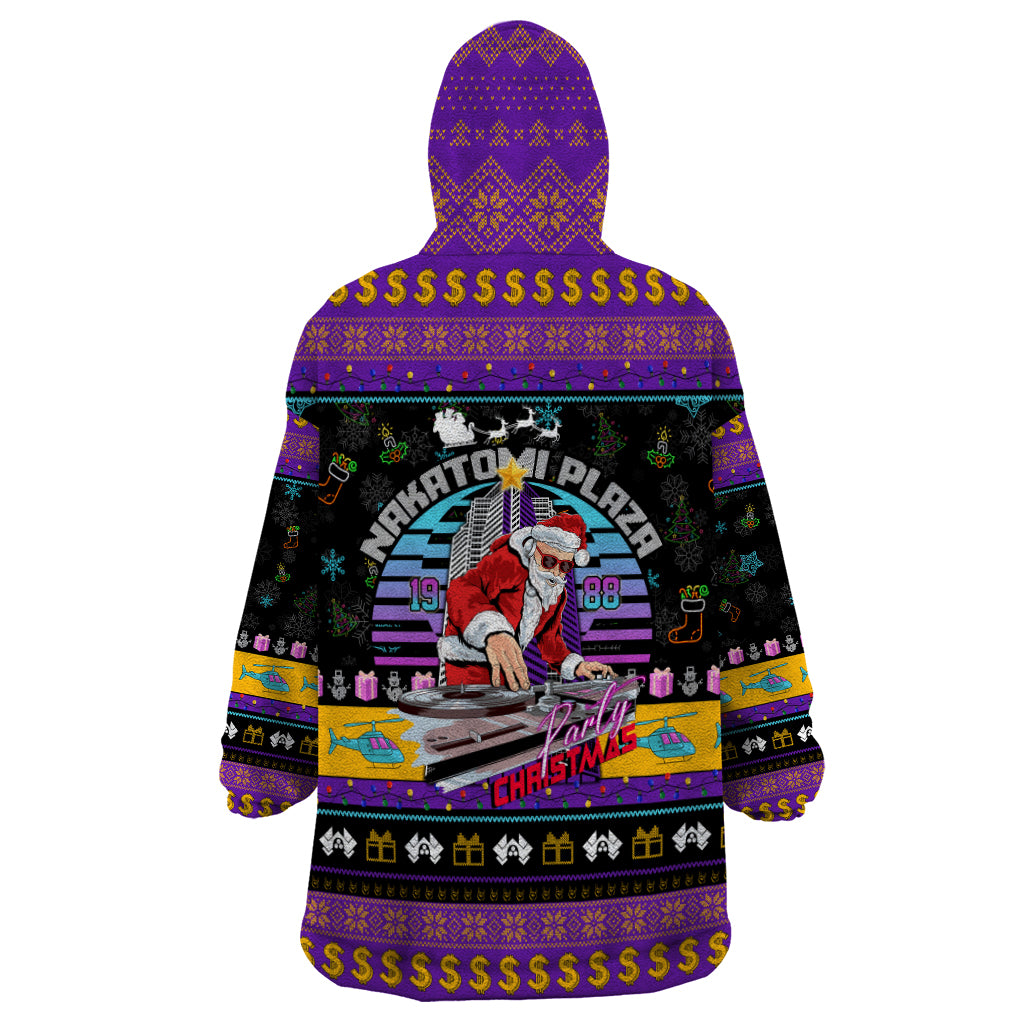 Nakatomi Plaza Christmas Party 1988 Wearable Blanket Hoodie DJ Santa Claus - Wonder Print Shop