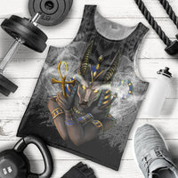 Anubis Men Tank Top Egypt Pattern Black - Wonder Print Shop