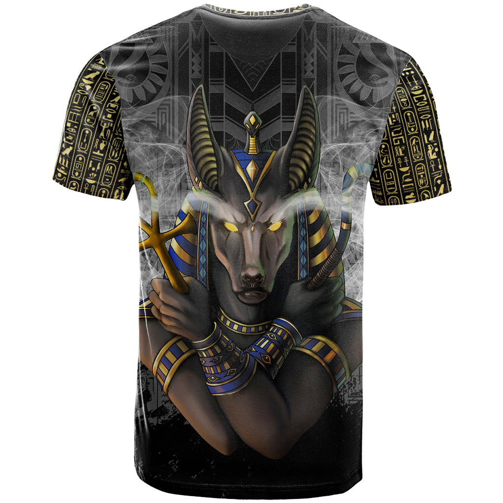 Anubis T Shirt Egypt Pattern Black - Wonder Print Shop