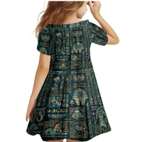 Egyptian Hieroglyphs And Deities Family Matching Mermaid Dress and Hawaiian Shirt - Wonder Print Shop