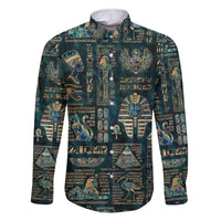 Egyptian Hieroglyphs And Deities Family Matching Tank Maxi Dress and Hawaiian Shirt - Wonder Print Shop