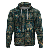 Egyptian Hieroglyphs And Deities Hoodie - Wonder Print Shop