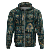 Egyptian Hieroglyphs And Deities Hoodie - Wonder Print Shop