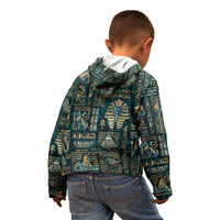 Egyptian Hieroglyphs And Deities Kid Hoodie - Wonder Print Shop