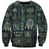 Egyptian Hieroglyphs And Deities Sweatshirt - Wonder Print Shop