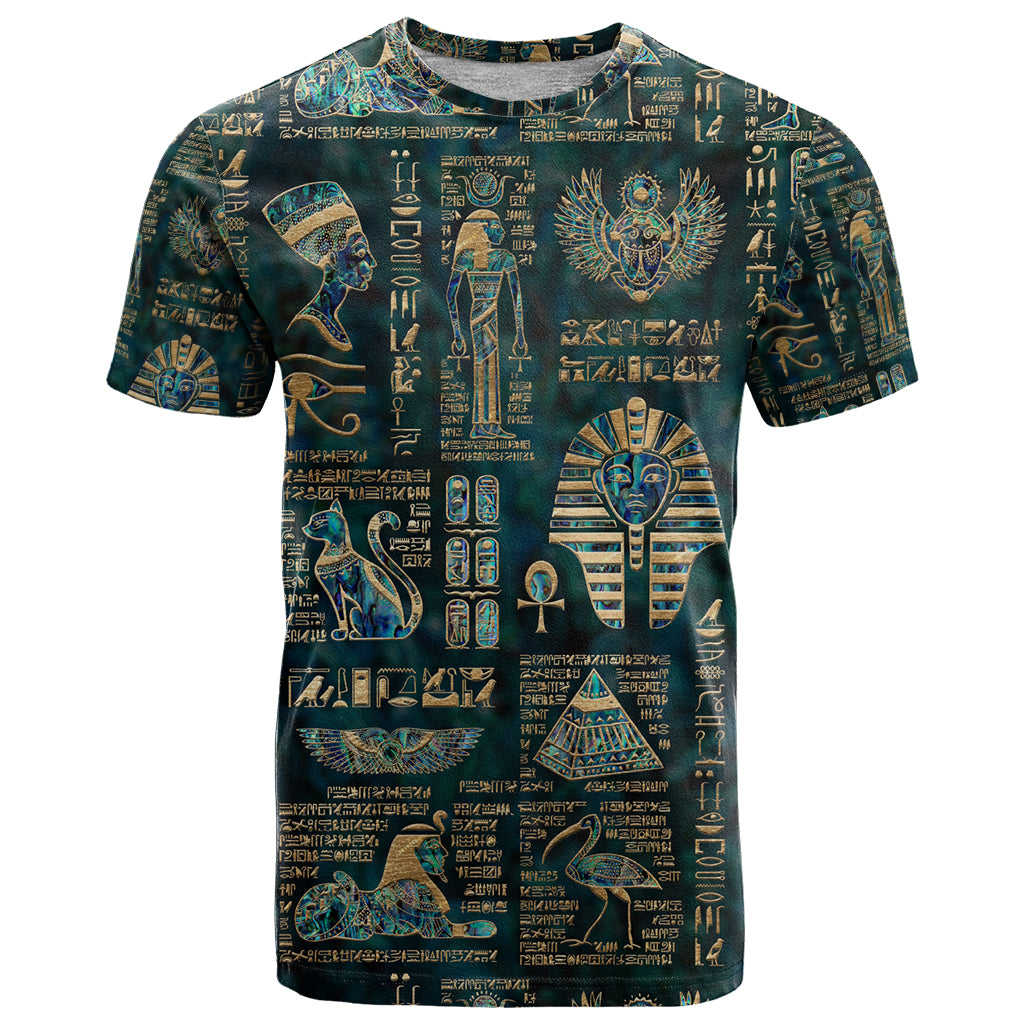 Egyptian Hieroglyphs And Deities T Shirt