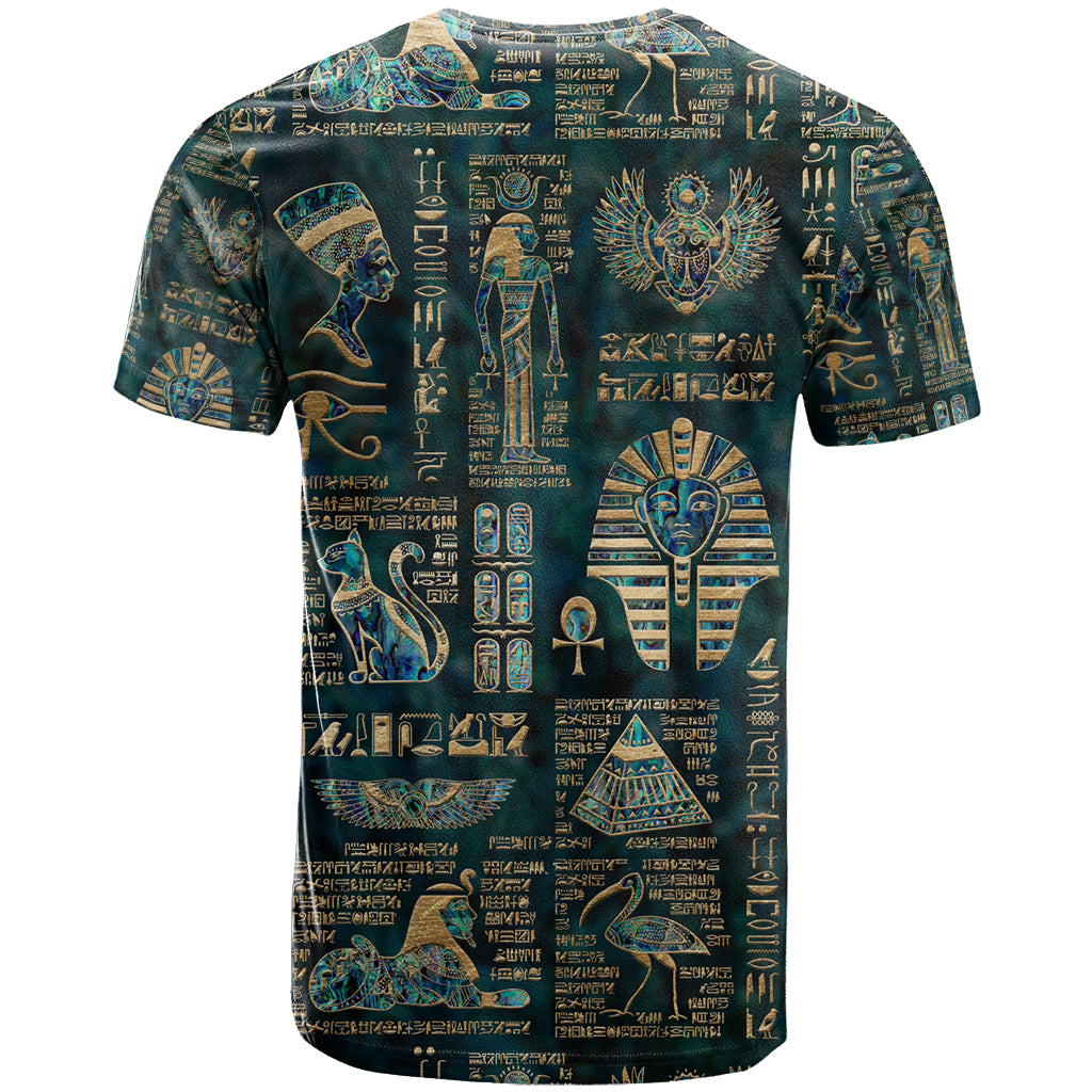 Egyptian Hieroglyphs And Deities T Shirt - Wonder Print Shop