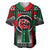 Power Fist And Patterns In Pan African Baseball Jersey - Wonder Print Shop