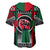 Power Fist And Patterns In Pan African Baseball Jersey - Wonder Print Shop