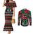Power Fist And Patterns In Pan African Couples Matching Mermaid Dress and Long Sleeve Button Shirt