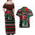 Power Fist And Patterns In Pan African Couples Matching Off Shoulder Maxi Dress and Hawaiian Shirt - Wonder Print Shop