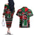 Power Fist And Patterns In Pan African Couples Matching Off The Shoulder Long Sleeve Dress and Hawaiian Shirt - Wonder Print Shop