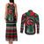 Power Fist And Patterns In Pan African Couples Matching Tank Maxi Dress and Long Sleeve Button Shirt - Wonder Print Shop
