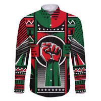 Power Fist And Patterns In Pan African Family Matching Long Sleeve Bodycon Dress and Hawaiian Shirt - Wonder Print Shop