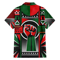 Power Fist And Patterns In Pan African Hawaiian Shirt - Wonder Print Shop