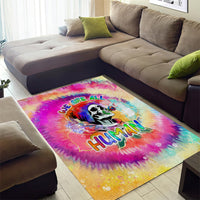 We Are All Human LGBT Area Rug Skull Tie Dye - Wonder Print Shop