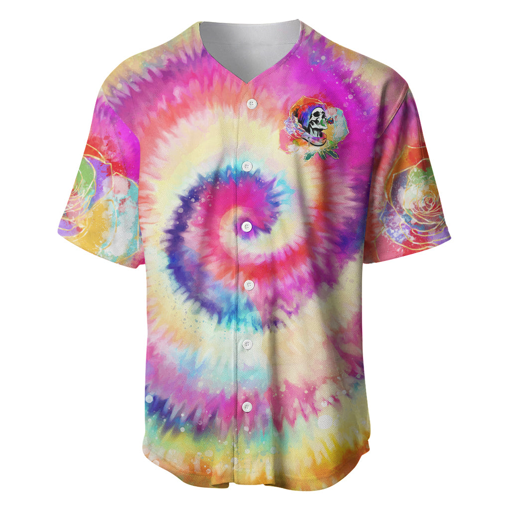 We Are All Human LGBT Baseball Jersey Skull Tie Dye - Wonder Print Shop