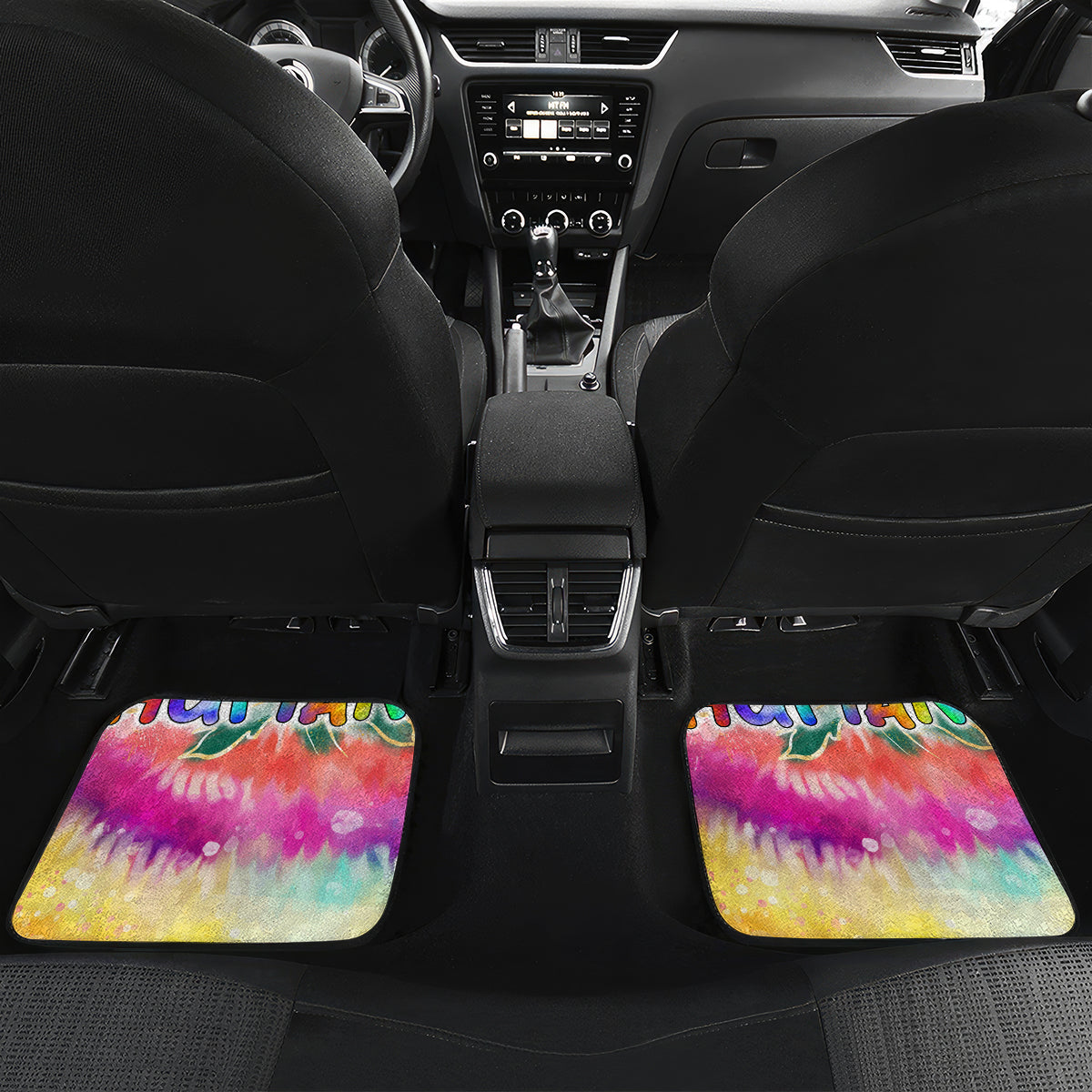 We Are All Human LGBT Car Mats Skull Tie Dye - Wonder Print Shop