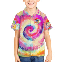 We Are All Human LGBT Family Matching Short Sleeve Bodycon Dress and Hawaiian Shirt Skull Tie Dye - Wonder Print Shop