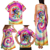 We Are All Human LGBT Family Matching Tank Maxi Dress and Hawaiian Shirt Skull Tie Dye - Wonder Print Shop