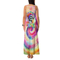 We Are All Human LGBT Family Matching Tank Maxi Dress and Hawaiian Shirt Skull Tie Dye - Wonder Print Shop