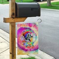 We Are All Human LGBT Garden Flag Skull Tie Dye - Wonder Print Shop