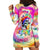 We Are All Human LGBT Hoodie Dress Skull Tie Dye - Wonder Print Shop