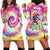 We Are All Human LGBT Hoodie Dress Skull Tie Dye - Wonder Print Shop