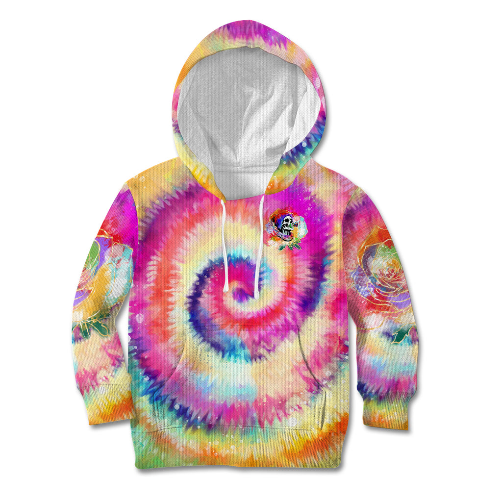 We Are All Human LGBT Kid Hoodie Skull Tie Dye - Wonder Print Shop