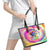 We Are All Human LGBT Leather Tote Bag Skull Tie Dye - Wonder Print Shop