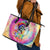 We Are All Human LGBT Leather Tote Bag Skull Tie Dye - Wonder Print Shop