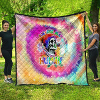 We Are All Human LGBT Quilt Skull Tie Dye - Wonder Print Shop