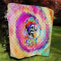 We Are All Human LGBT Quilt Skull Tie Dye - Wonder Print Shop