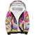 We Are All Human LGBT Sherpa Hoodie Skull Tie Dye - Wonder Print Shop