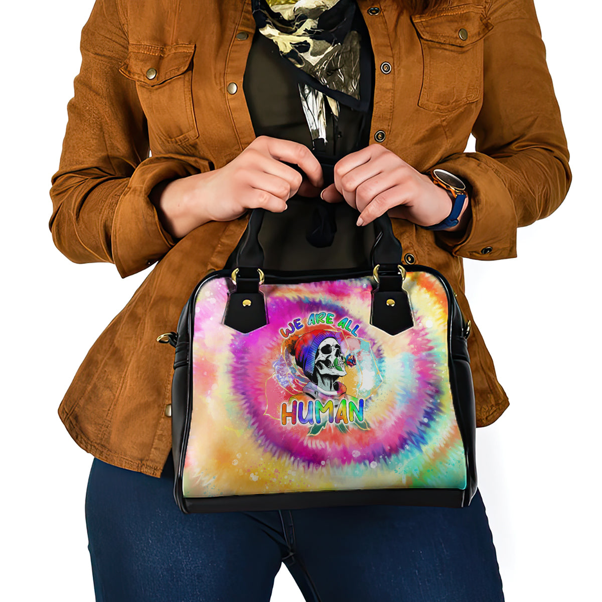 we-are-all-human-lgbt-shoulder-handbag-skull-tie-dye