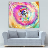 We Are All Human LGBT Tapestry Skull Tie Dye - Wonder Print Shop