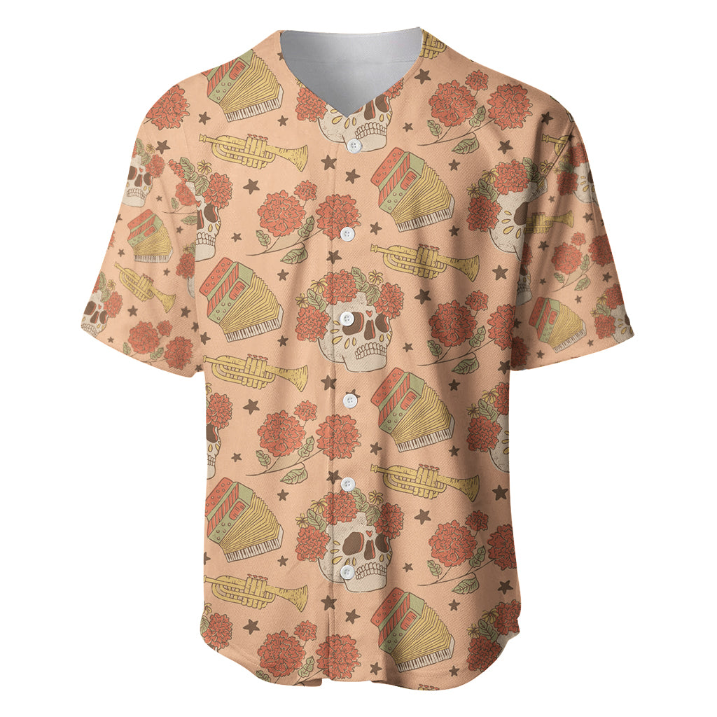 Day of the Dead Baseball Jersey Sugar Skulls - Wonder Print Shop