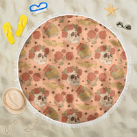 Day of the Dead Beach Blanket Sugar Skulls - Wonder Print Shop