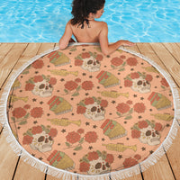 Day of the Dead Beach Blanket Sugar Skulls - Wonder Print Shop