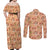 Day of the Dead Couples Matching Off Shoulder Maxi Dress and Long Sleeve Button Shirt Sugar Skulls - Wonder Print Shop