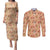 Day of the Dead Couples Matching Puletasi Dress and Long Sleeve Button Shirt Sugar Skulls - Wonder Print Shop