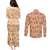 Day of the Dead Couples Matching Puletasi Dress and Long Sleeve Button Shirt Sugar Skulls - Wonder Print Shop